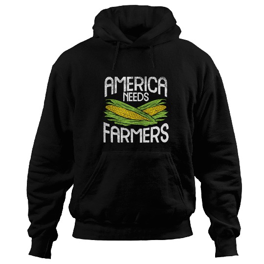 America Needs Farmers Agriculture Corn Farming Hoodies