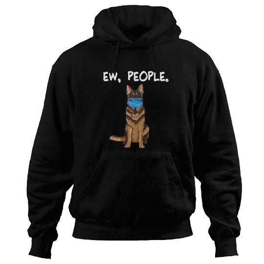 German Shepherd Ew People Dog Wearing Face Hoodies