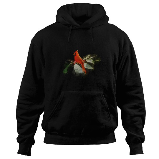 Wild Red Cardinal Bird Hoodies