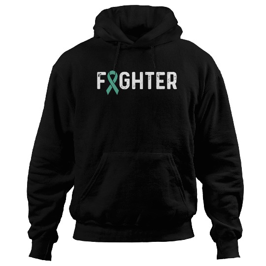 Ovarian Cancer Awareness Products Teal Ribbon Hoodies