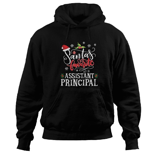 Santa'S Favorite Assistant Principal Party Hoodies