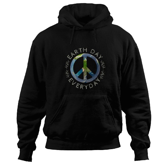 Earth Day Everyday World Global Peace On Earth Hoodies
