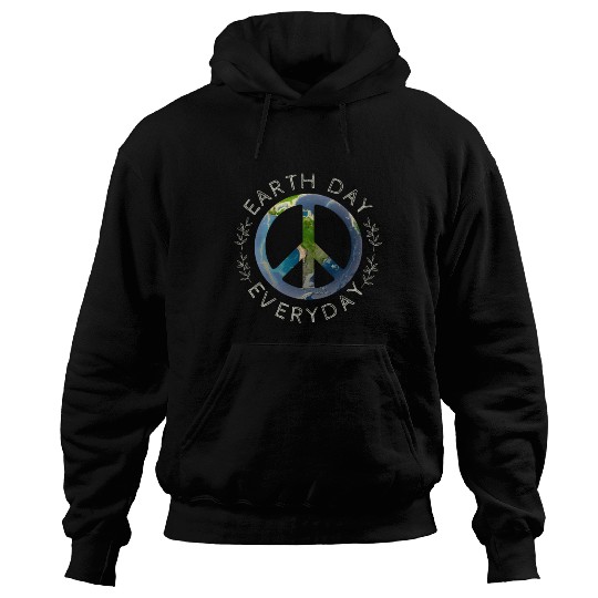 Earth Day Everyday World Global Peace On Earth Hoodies
