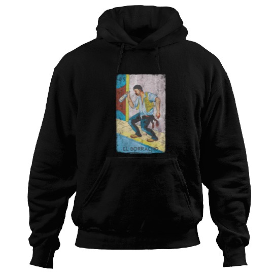 Loteria El Borracho Colorful Tarot Card Hoodies