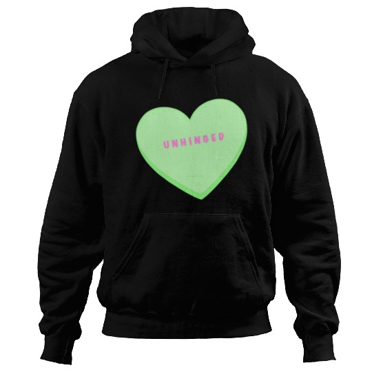 unhinged conversation heart Hoodies