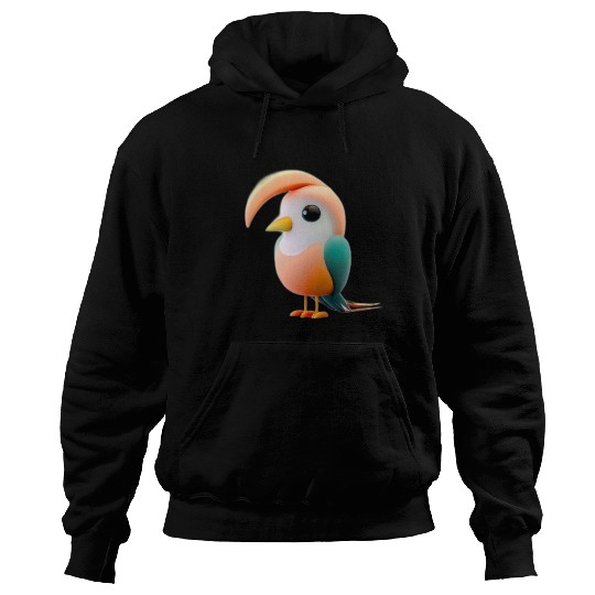 Cute Bird of Paradise 3D Render Hoodies