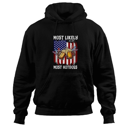 4th Of July Party Most Likely To Eat Hotdogs Hoodies