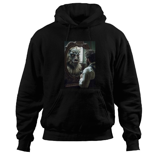 Reflections Unveiled: The Beast Within Hoodies
