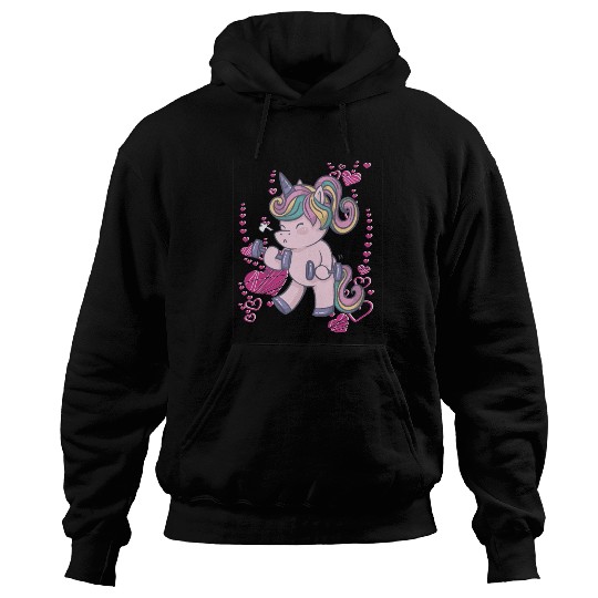 Unicorn trains in the gym and loves bodybuilding Hoodies