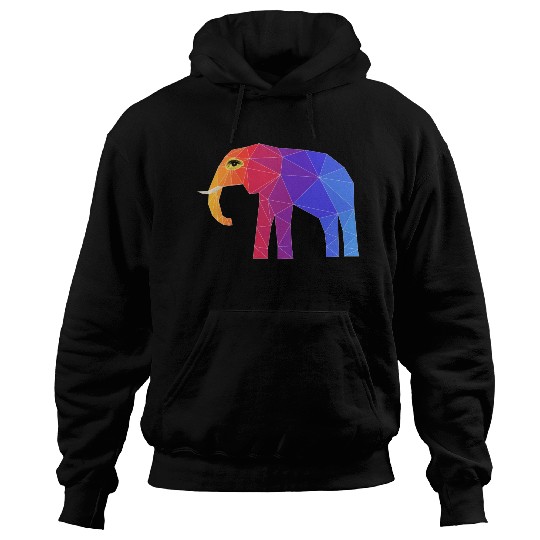 Colorful Abstract Elephant Hoodies
