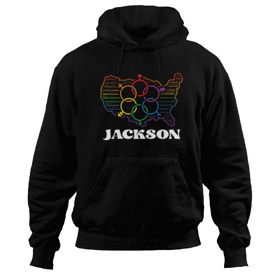 Jackson Pride Month Pride Flag LGBT Community LGBT Hoodies