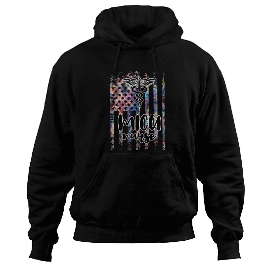 Micu Nurse Us Flag Medical Intensive Care Unit Hoodies