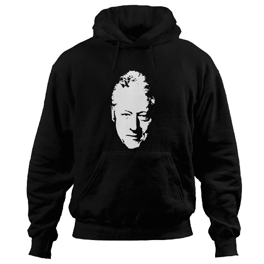 Bill Clinton White On Black Pop Art Hoodies