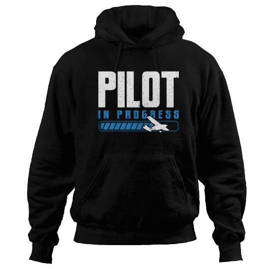 Pilot In Progress Plane Aircraft Student Pilot Hoodies