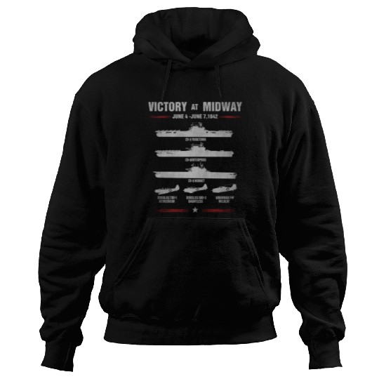 Victory At Midway Battel World War 2 Hoodies