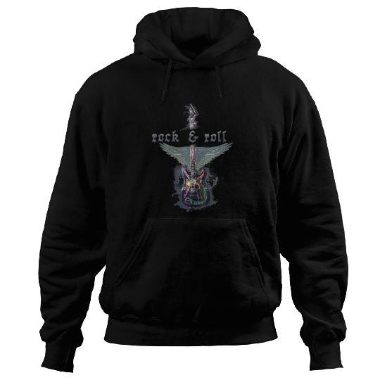 Rock and Roll Guitar product Hoodies