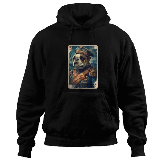 English Bulldog Playing Card Hoodies