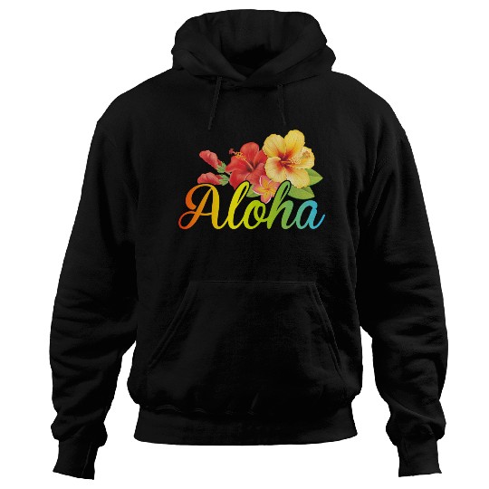 Awesome Aloha Hoodies Hawaiian Hibiscus Flowers Surf