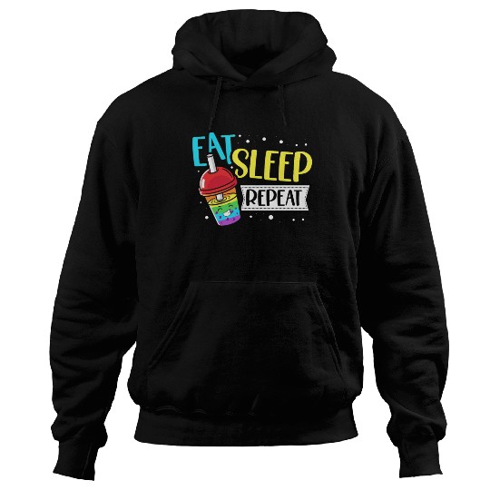 Eat Sleep Boba Tea Repeat Bubble Tea Lover Drinker Hoodies