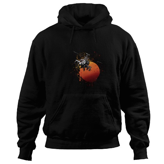 Military Aircraft Ah-64 Apache Helicopter Aviator Hoodies