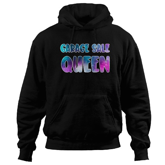 Garage Sale Queen blue purple watercolor Hoodies