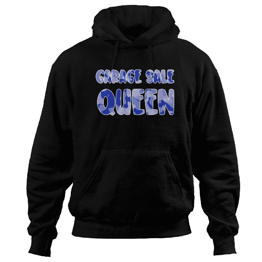 Garage Sale Queen blue camo Hoodies