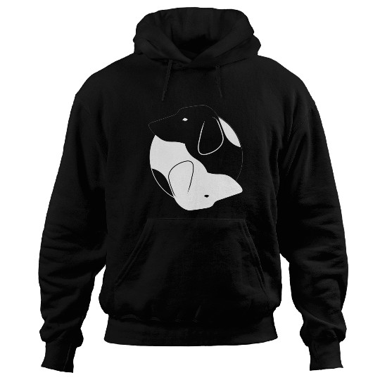 Yin Yang Dachshund Dog Symbol Zen Meditation Hoodies