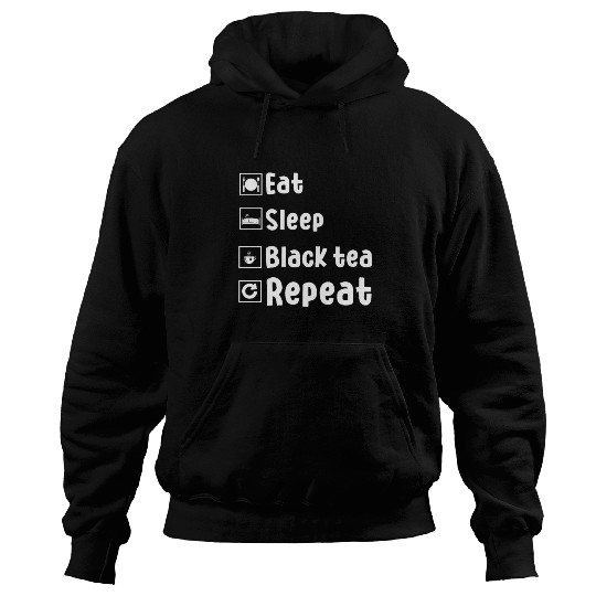 Funny Black Tea Lover Outfit Drinking Tea Hoodies