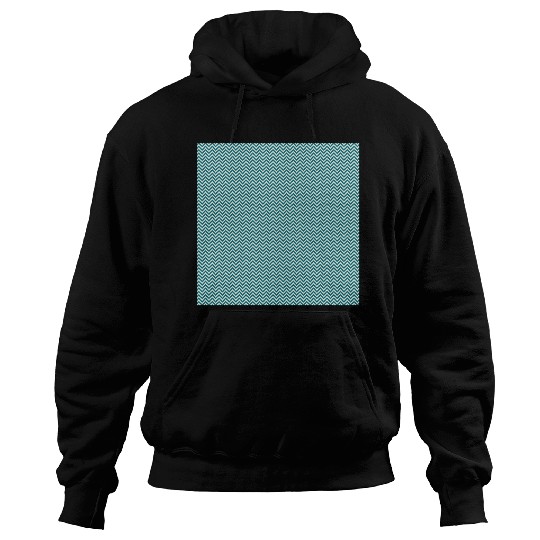 Retro Teal Chevron Pattern Hoodies