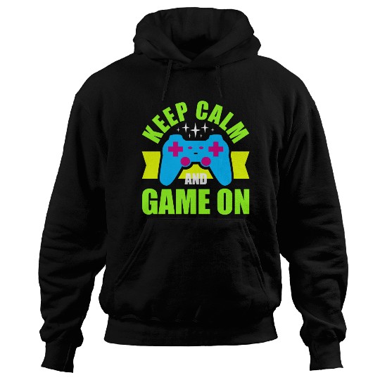 Keep Calm and Game On nostalgia Hoodies