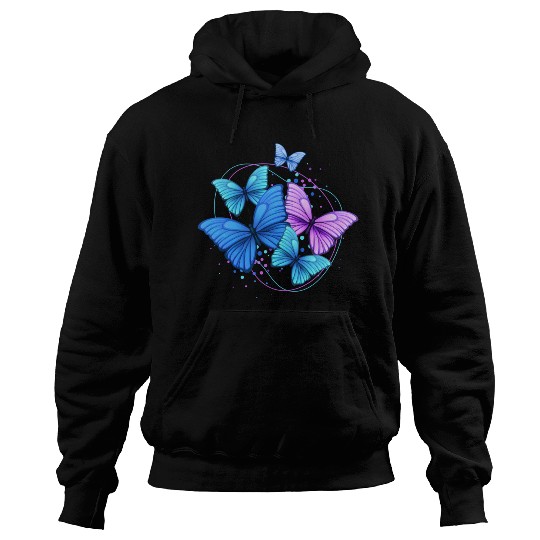 "Fluttering Elegance: Butterfly Print Hoodies"