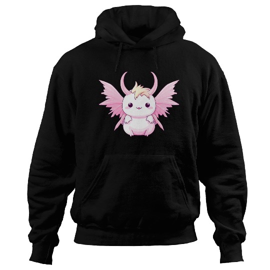 Axolotl Angel & Devil - Design with Horns and Wing Hoodies