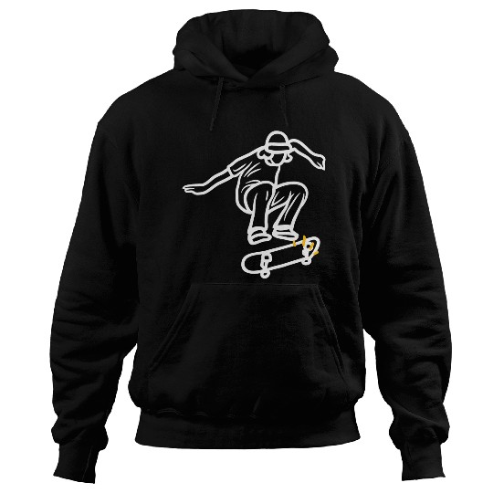 Modern Illustrated Skateboard Hoodies