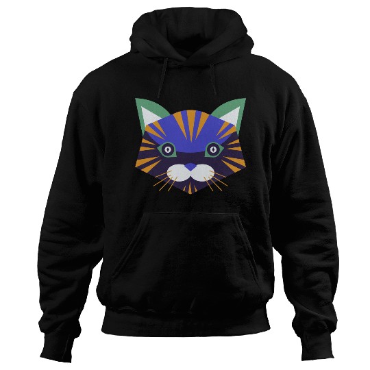 Colorful Cat Face Hoodies