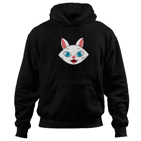 Mewsome White Cat Face Hoodies