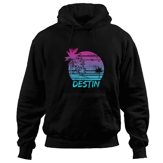 Destin Florida Vacation Palm Tree Beach Hoodies
