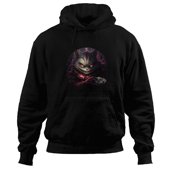 Cheshire Cat Playing Cards Hoodies