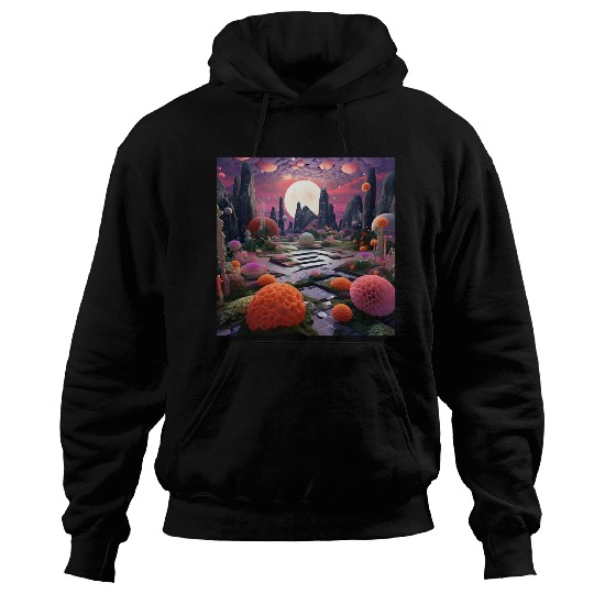 Visually Pleasing Moonlight Coral [Surreal Aesthet Hoodies