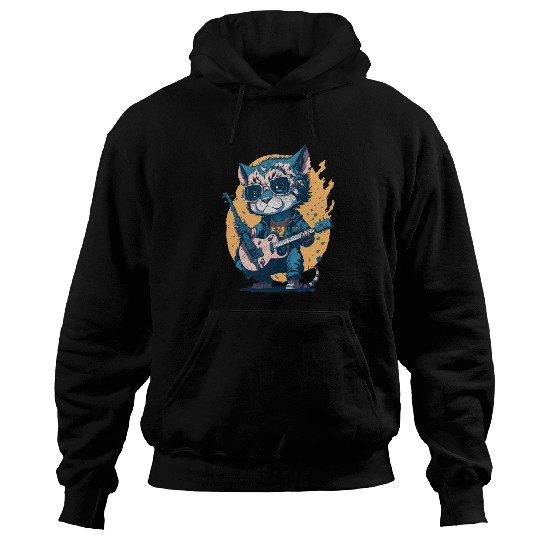 Cub Playing a Guitar Hoodies