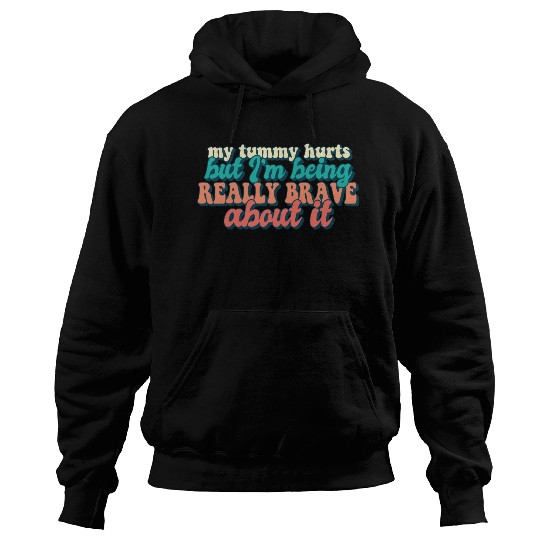 Tummy Ache Survivor My Tummy Hurts Funny Food Hoodies