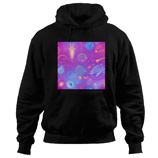 galaxy nebula draw abstract Hoodies