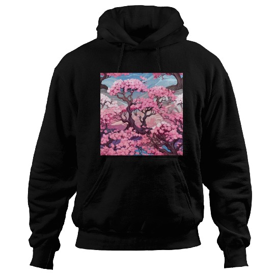 Anime Euphoria: Fantasy Cherry Blossom Dreamscape Hoodies