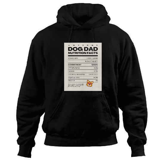 Awesome Dog Dad Nutrition Facts Hoodies