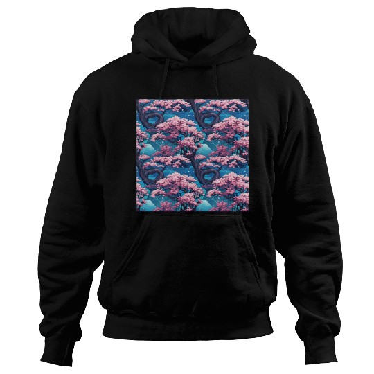 Anime Euphoria: Fantasy Cherry Blossom Dreamscape Hoodies