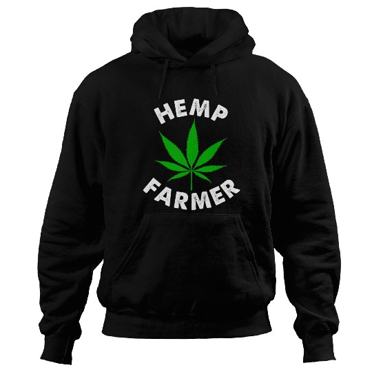 Hemp Farmer Green Leaf Hoodies
