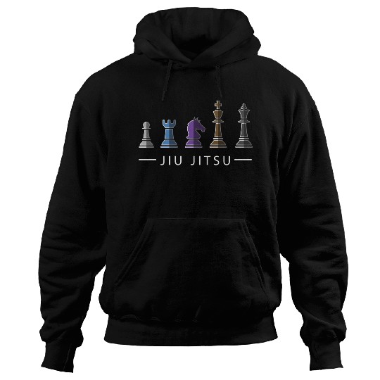 Bjj Brazilian Jiu Jitsu Chess Belt Fighter Mma Hoodies