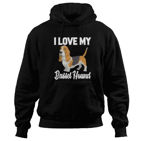 I Love My Basset Hound Hoodies Funny Gifts For Men