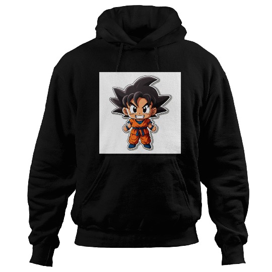 Goku Sticker Happy Bold Colors art toy style Hoodies