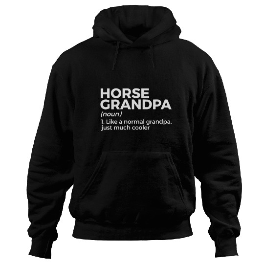 womens horse grandpa definition horse lover v neck Hoodies