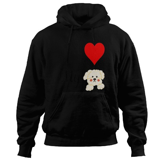 I love my dog ,dogs lover , Heart , cute dog Hoodies